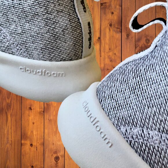 ADIDAS Gray Sneakers PrimeGreen Cloudfoam Pull On 8.5 - Picture 9 of 13